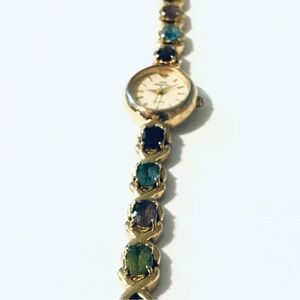 Jules Jurgensen Gold & Jewelled Women's Watch with Gem Stones